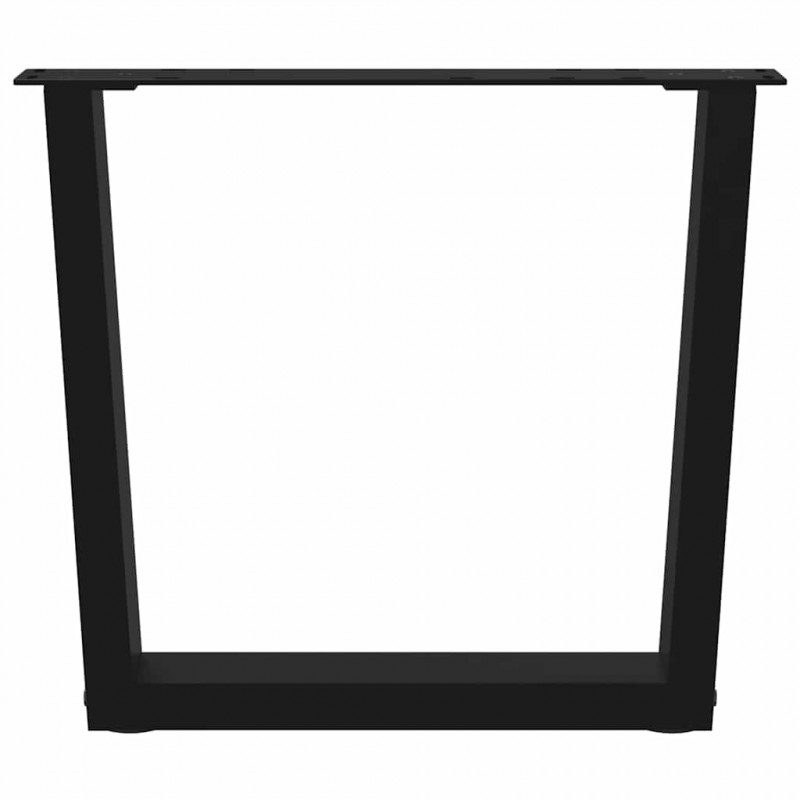 Nogi do stolika kawowego w kształcie litery V 2 szt. Czarne 60x(42-43,3) cm Stal