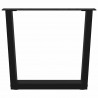 Nogi do stolika kawowego w kształcie litery V 2 szt. Czarne 60x(42-43,3) cm Stal