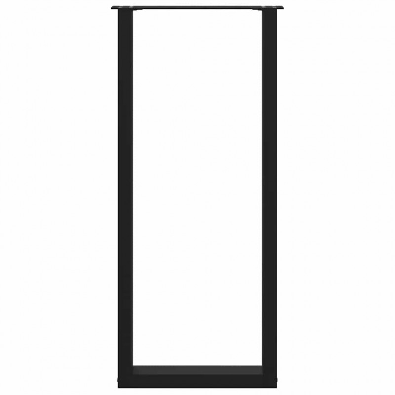 Nogi do stołu barowego w kształcie litery U 2 szt. Czarne 50x(110-111) cm Stal