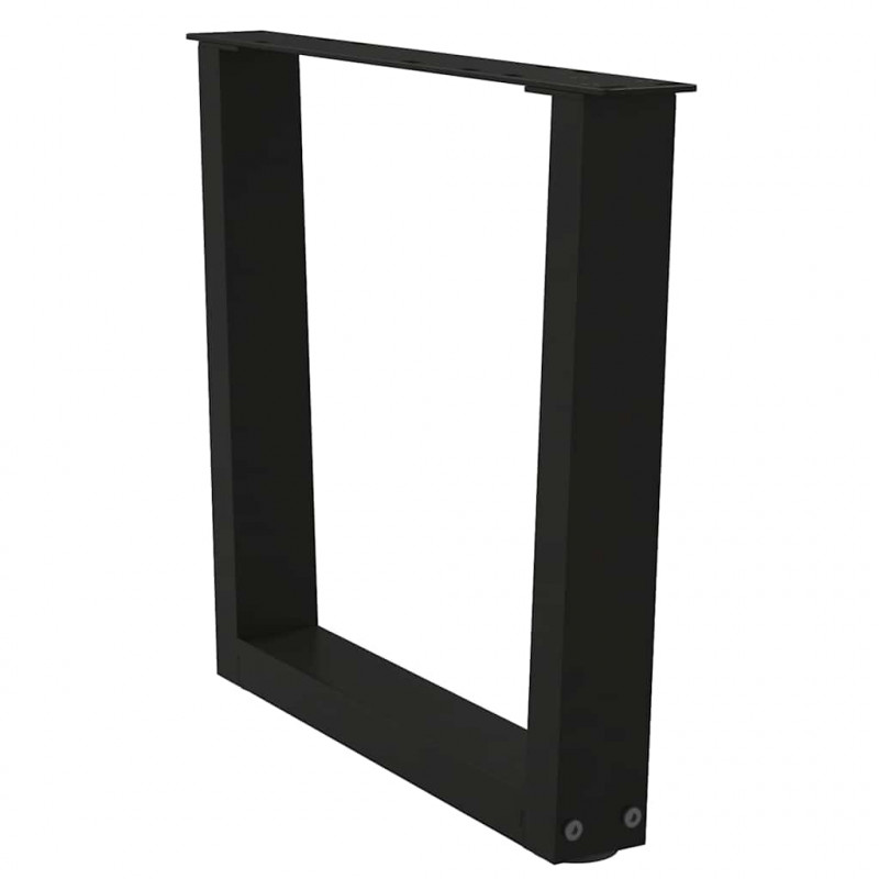 Nogi do stolika kawowego w kształcie litery V 2 szt. Czarne 60x(42-43,3) cm Stal
