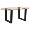 Nogi do stolika kawowego w kształcie litery V 2 szt. Czarne 60x(42-43,3) cm Stal