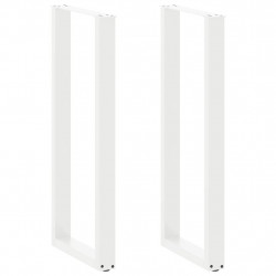 Nogi do stołu barowego w kształcie litery U 2 szt. Białe 50x(110-111) cm Stal