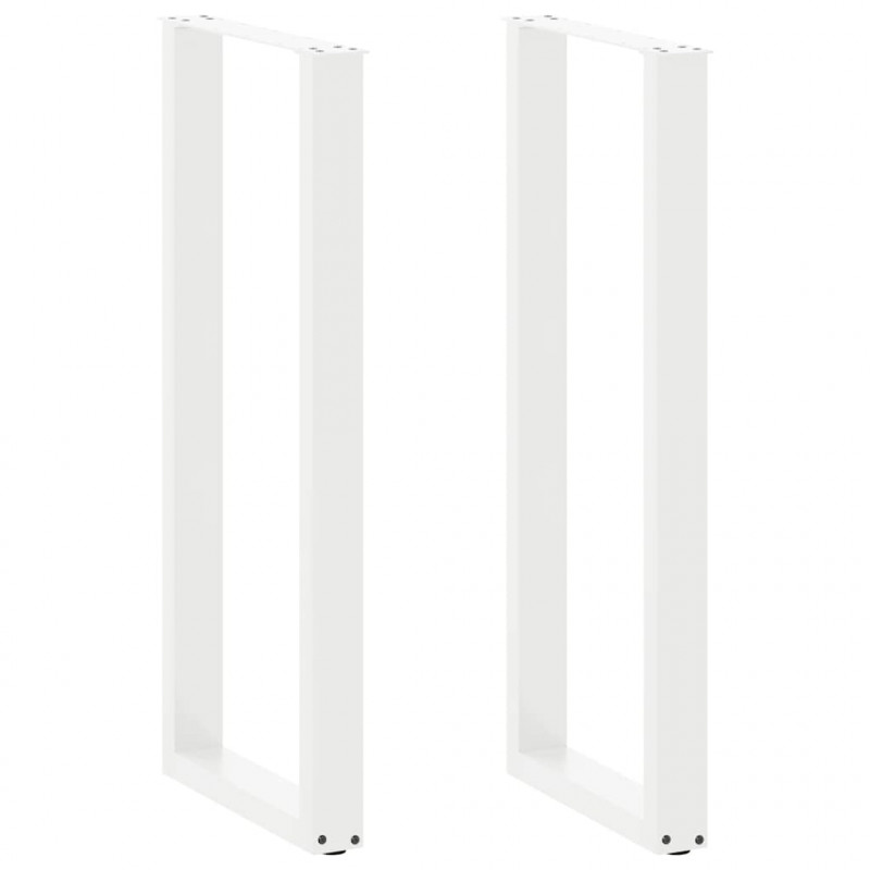 Nogi do stołu barowego w kształcie litery U 2 szt. Białe 50x(110-111) cm Stal