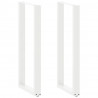 Nogi do stołu barowego w kształcie litery U 2 szt. Białe 50x(110-111) cm Stal