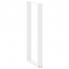 Nogi do stołu barowego w kształcie litery U 2 szt. Białe 50x(110-111) cm Stal