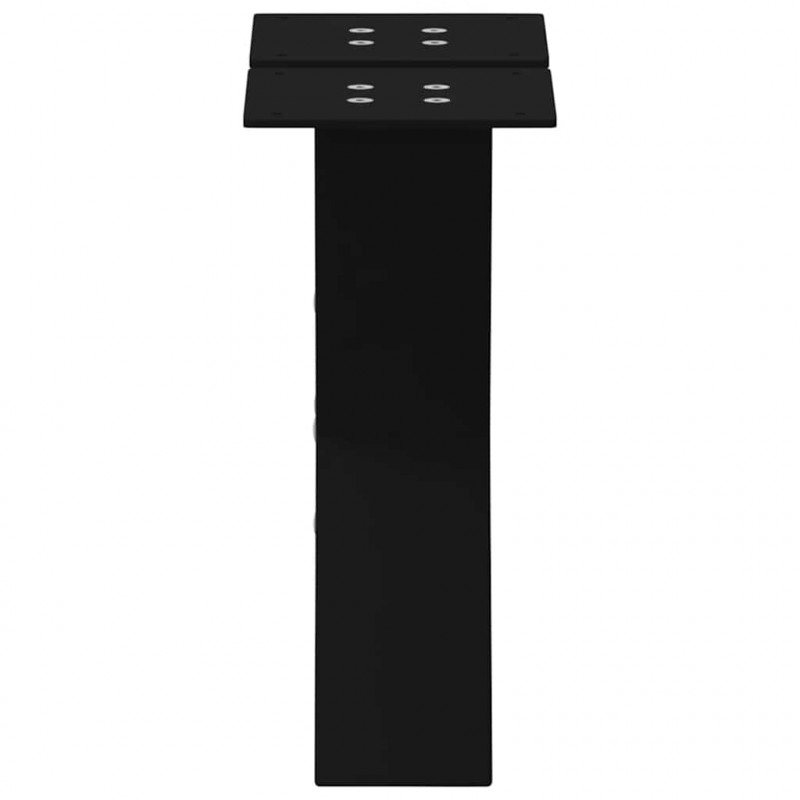 Nogi do stolika kawowego w kształcie litery X 2 szt. Czarne 40x(30-31) cm Stal