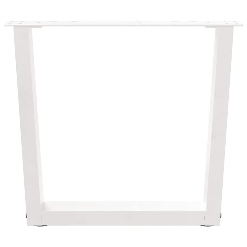 Nogi do stolika kawowego w kształcie litery V 2 szt. Białe 60x(42-43,3) cm Stal