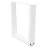 Nogi do stolika kawowego w kształcie litery V 2 szt. Białe 60x(42-43,3) cm Stal