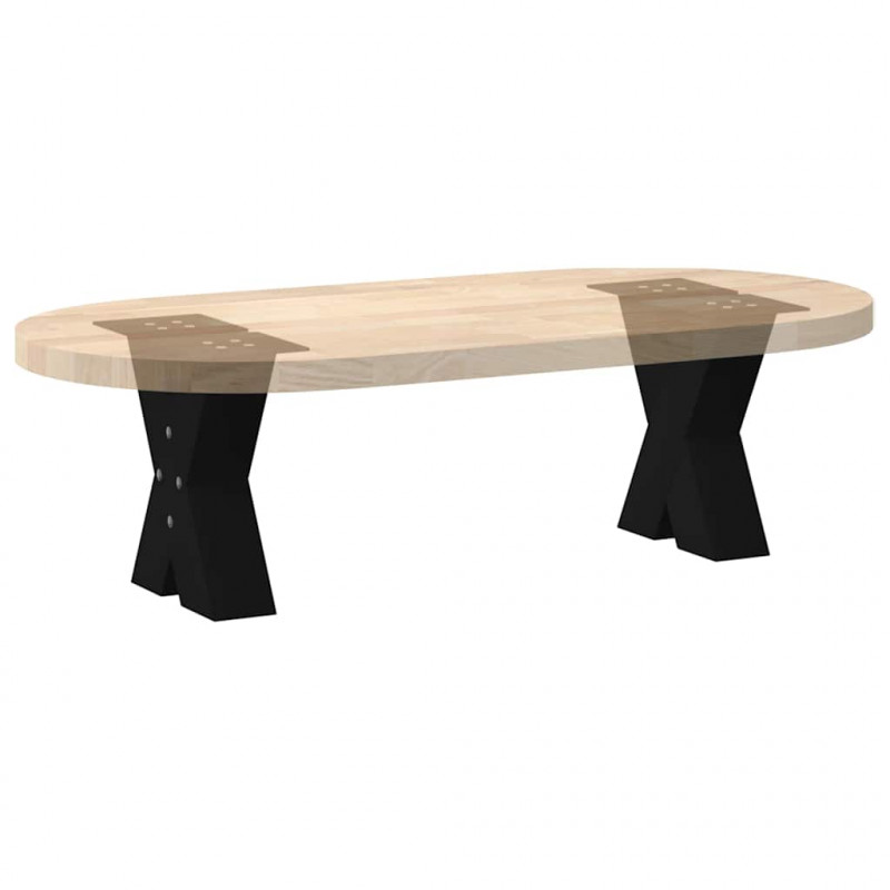 Nogi do stolika kawowego w kształcie litery X 2 szt. Czarne 40x(30-31) cm Stal