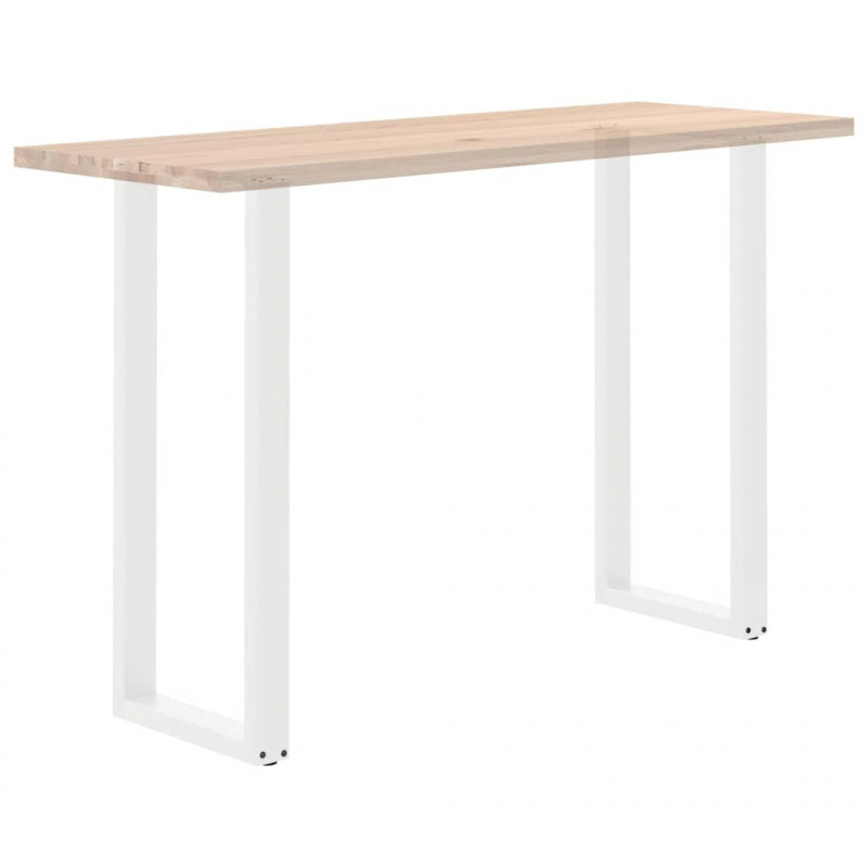 Nogi do stołu barowego w kształcie litery U 2 szt. Białe 50x(110-111) cm Stal