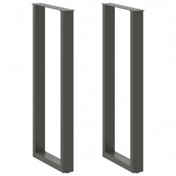Nogi do stołu barowego w kształcie litery U 2 szt. Antracyt 50x(110-111) cm Stal