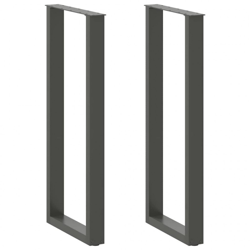 Nogi do stołu barowego w kształcie litery U 2 szt. Antracyt 50x(110-111) cm Stal