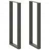 Nogi do stołu barowego w kształcie litery U 2 szt. Antracyt 50x(110-111) cm Stal