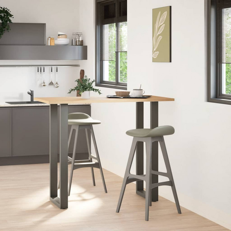 Nogi do stołu barowego w kształcie litery U 2 szt. Antracyt 50x(110-111) cm Stal