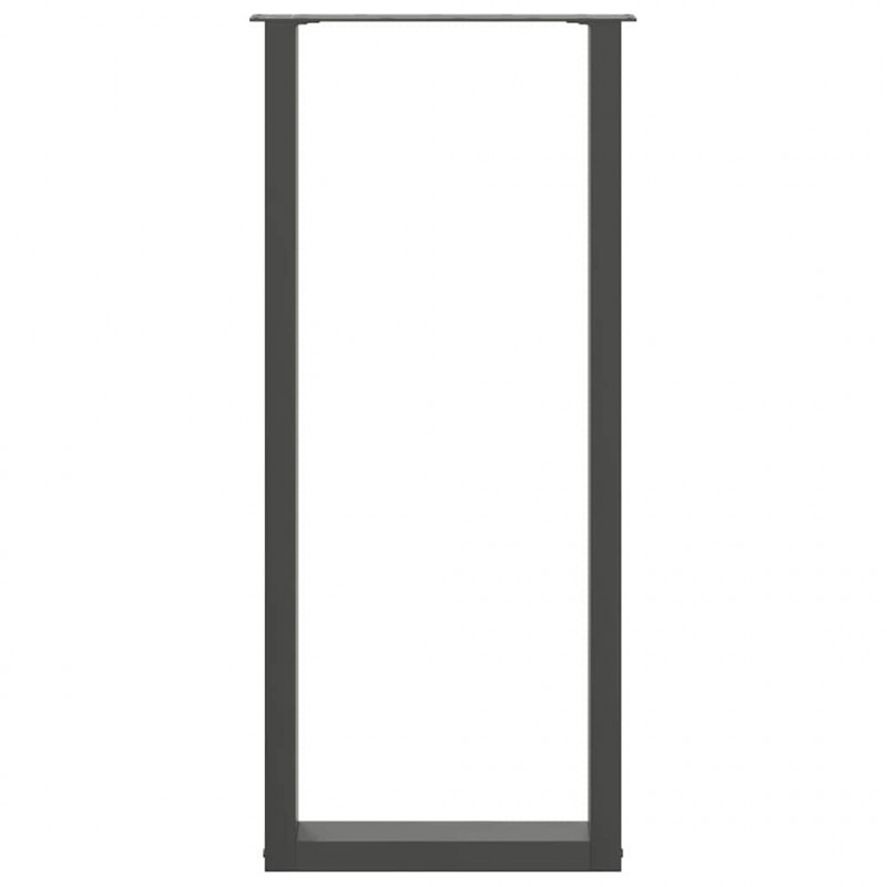 Nogi do stołu barowego w kształcie litery U 2 szt. Antracyt 50x(110-111) cm Stal