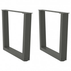 Nogi do stolika kawowego w kształcie litery V 2 szt. Antracyt 60x(42-43,3) cm Stal