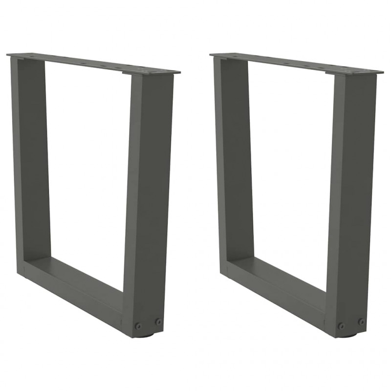 Nogi do stolika kawowego w kształcie litery V 2 szt. Antracyt 60x(42-43,3) cm Stal