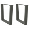Nogi do stolika kawowego w kształcie litery V 2 szt. Antracyt 60x(42-43,3) cm Stal