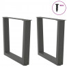Nogi do stolika kawowego w kształcie litery V 2 szt. Antracyt 60x(42-43,3) cm Stal