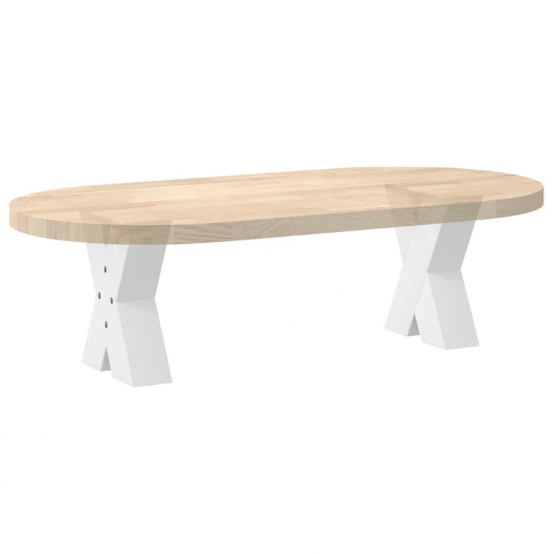 Nogi do stolika kawowego w kształcie litery X 2 szt. Białe 40x(30-31) cm Stal