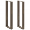 Nogi do stołu barowego w kształcie litery U 2 szt. Naturalna stal 50x(110-111) cm Stal
