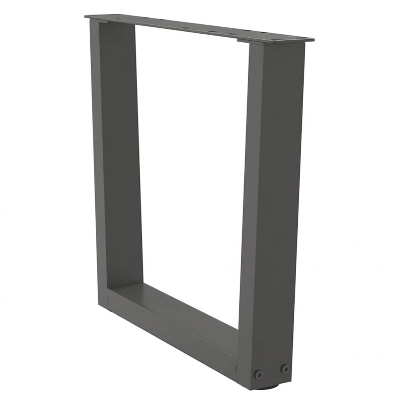 Nogi do stolika kawowego w kształcie litery V 2 szt. Antracyt 60x(42-43,3) cm Stal