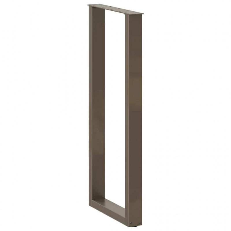 Nogi do stołu barowego w kształcie litery U 2 szt. Naturalna stal 50x(110-111) cm Stal