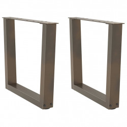 Nogi do stolika kawowego w kształcie litery V 2 szt. Naturalna stal 60x(42-43,3) cm Stal