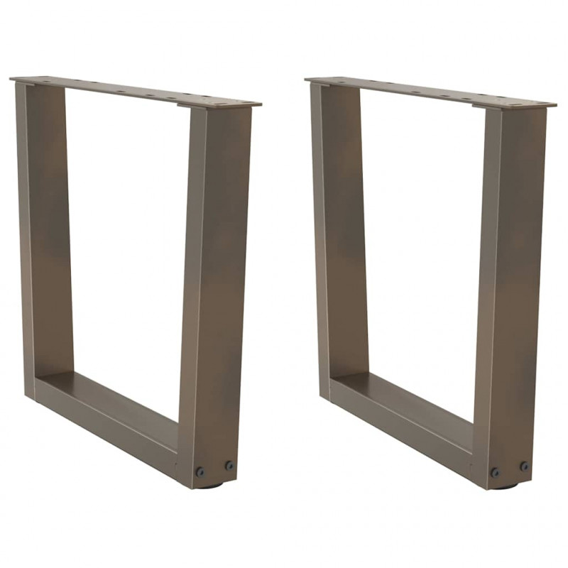 Nogi do stolika kawowego w kształcie litery V 2 szt. Naturalna stal 60x(42-43,3) cm Stal