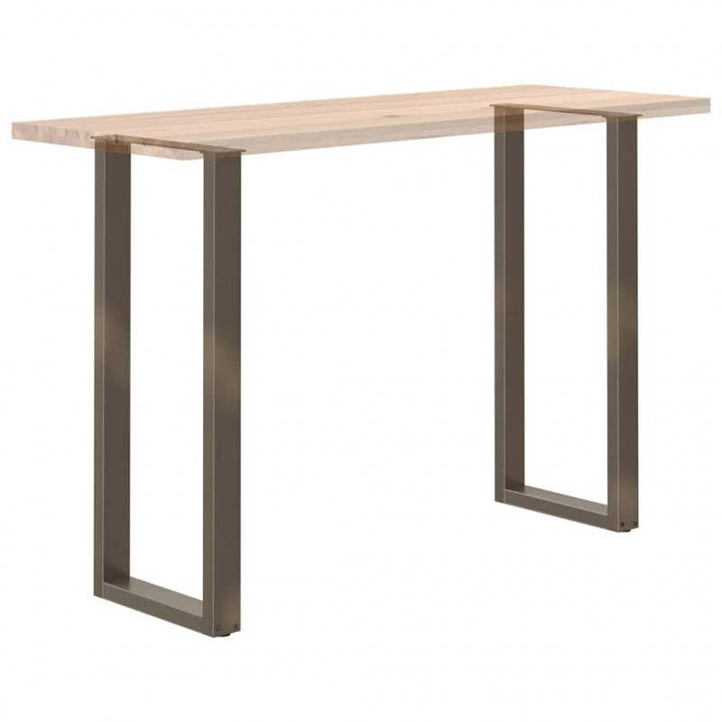 Nogi do stołu barowego w kształcie litery U 2 szt. Naturalna stal 50x(110-111) cm Stal