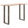 Nogi do stołu barowego w kształcie litery U 2 szt. Naturalna stal 50x(110-111) cm Stal
