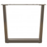 Nogi do stolika kawowego w kształcie litery V 2 szt. Naturalna stal 60x(42-43,3) cm Stal