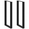Nogi do stołu barowego w kształcie litery U 2 szt. Czarne 60x(110-111) cm Stal