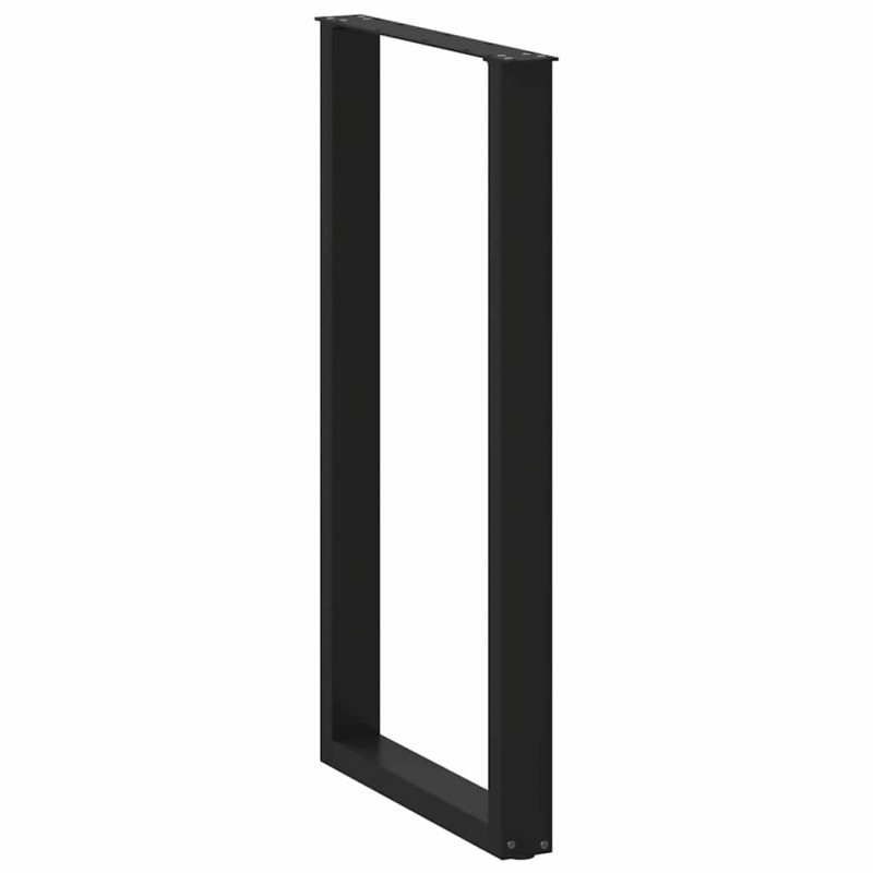 Nogi do stołu barowego w kształcie litery U 2 szt. Czarne 60x(110-111) cm Stal