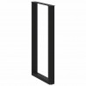 Nogi do stołu barowego w kształcie litery U 2 szt. Czarne 60x(110-111) cm Stal