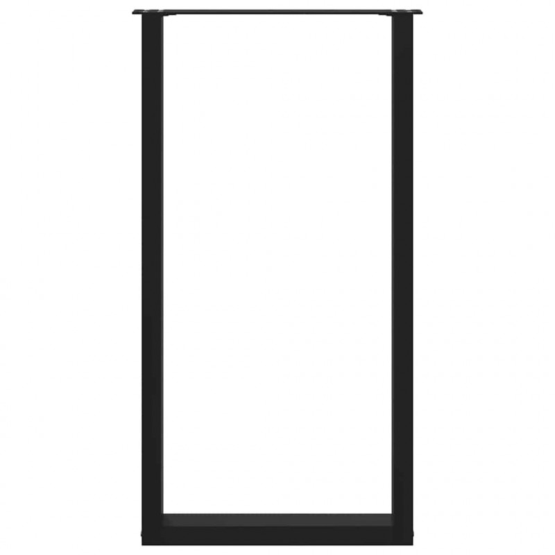Nogi do stołu barowego w kształcie litery U 2 szt. Czarne 60x(110-111) cm Stal