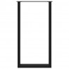 Nogi do stołu barowego w kształcie litery U 2 szt. Czarne 60x(110-111) cm Stal