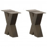 Nogi do stolika kawowego w kształcie litery X 2 szt. Naturalna stal 40x(30-31) cm Stal