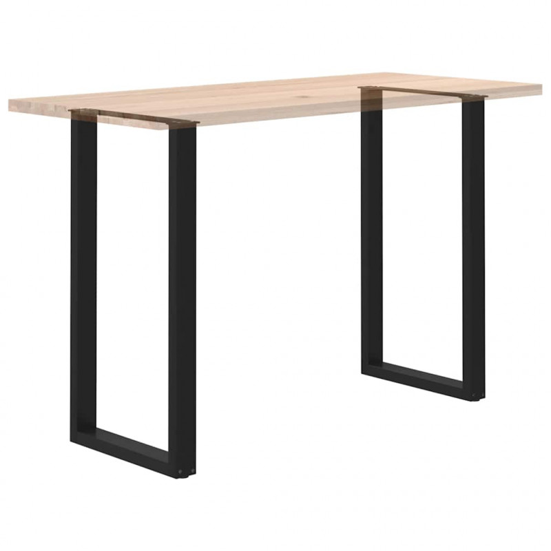 Nogi do stołu barowego w kształcie litery U 2 szt. Czarne 60x(110-111) cm Stal