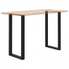 Nogi do stołu barowego w kształcie litery U 2 szt. Czarne 60x(110-111) cm Stal