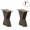 Nogi do stolika kawowego w kształcie litery X 2 szt. Naturalna stal 40x(30-31) cm Stal