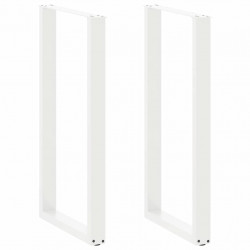 Nogi do stołu barowego w kształcie litery U 2 szt. Białe 60x(110-111) cm Stal