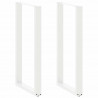 Nogi do stołu barowego w kształcie litery U 2 szt. Białe 60x(110-111) cm Stal