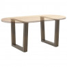 Nogi do stolika kawowego w kształcie litery V 2 szt. Naturalna stal 60x(42-43,3) cm Stal