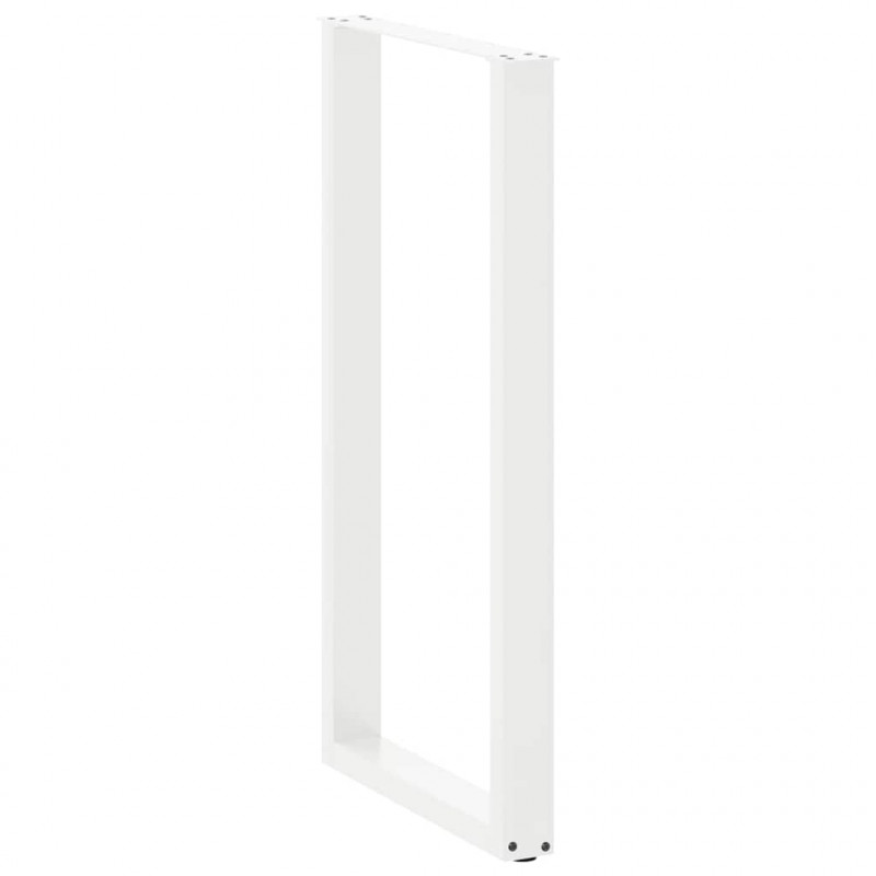 Nogi do stołu barowego w kształcie litery U 2 szt. Białe 60x(110-111) cm Stal