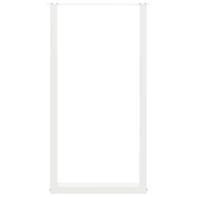 Nogi do stołu barowego w kształcie litery U 2 szt. Białe 60x(110-111) cm Stal