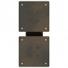 Nogi do stolika kawowego w kształcie litery X 2 szt. Naturalna stal 40x(30-31) cm Stal