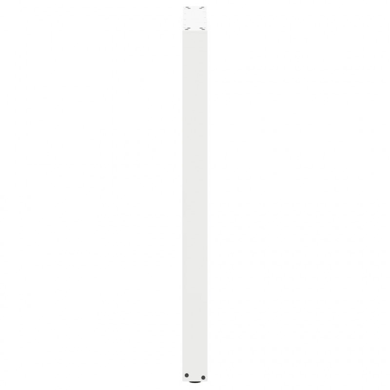 Nogi do stołu barowego w kształcie litery U 2 szt. Białe 60x(110-111) cm Stal