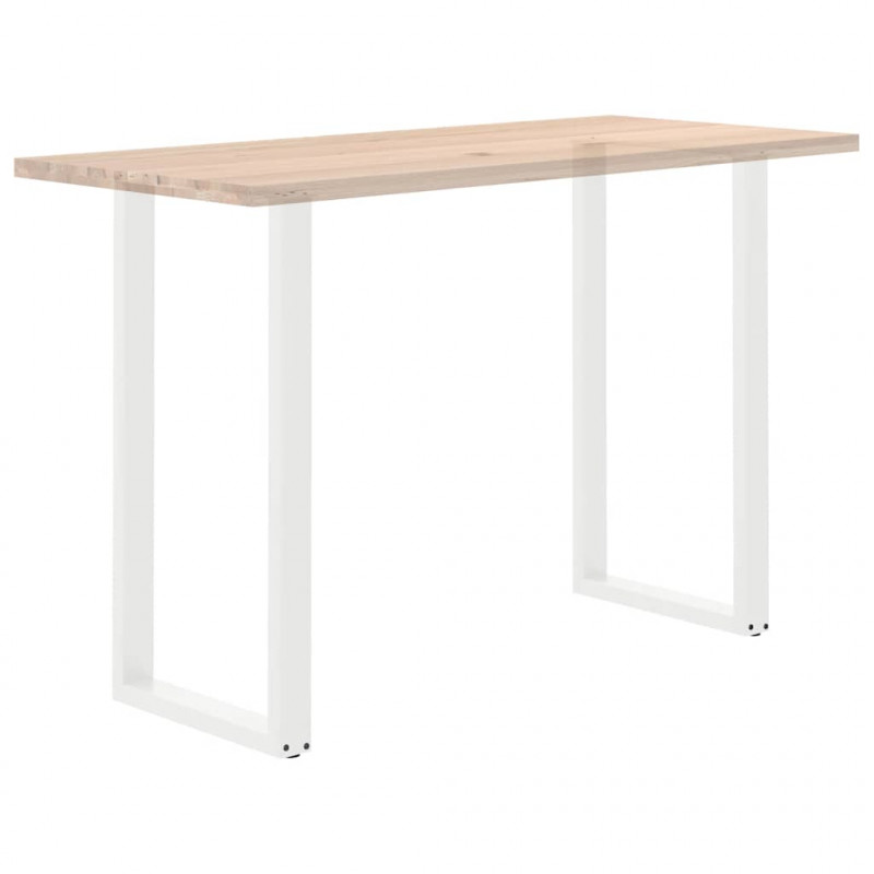 Nogi do stołu barowego w kształcie litery U 2 szt. Białe 60x(110-111) cm Stal