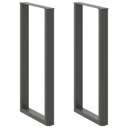 Nogi do stołu barowego w kształcie litery U 2 szt. Antracyt 60x(110-111) cm Stal
